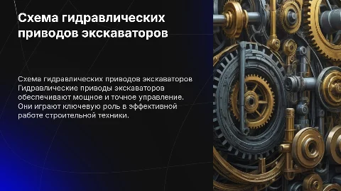 Схема гидравлических приводов экскаваторов