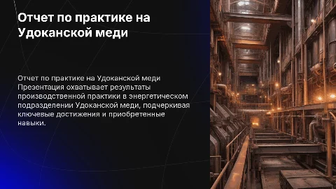 Отчет по производственной практике в Удоканской меди