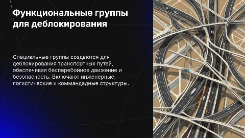 Презентация: Функциональные группы для деблокирования транспортных