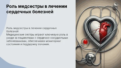 Профессиональная роль медицинской сестры при ССЗ