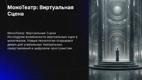 "МоноТеатр: Виртуальная Сцена"