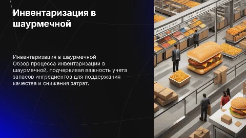 ивентаризация в шаурмечной
