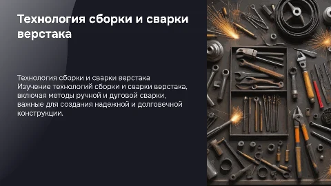 Технология сборки и сварки слесарного верстака