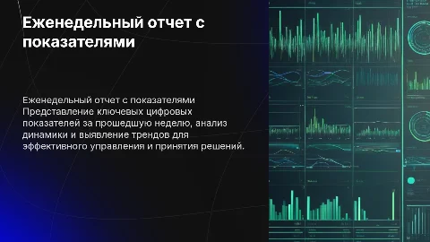 Еженедельный отчет руководителю с цифровыми показателями