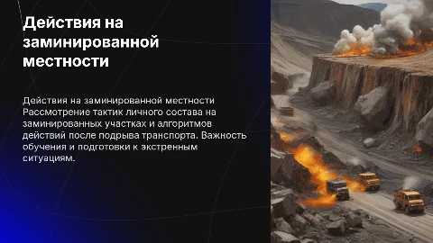 Действие личного состава на заминированной местности