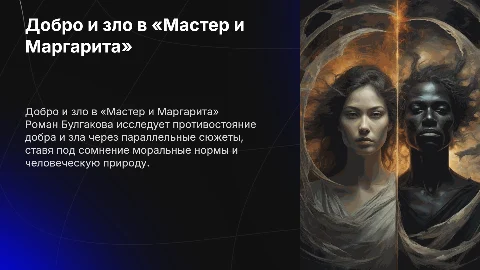 Презентация о добре и зле в «Мастер и Маргарита»
