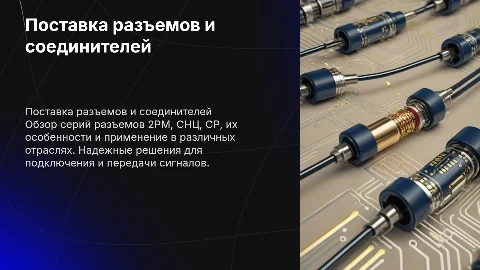 Поставка разъемов и соединителей, серий 2рм, снц, ср