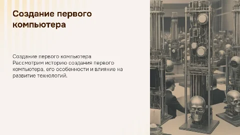 Создание первого компьютера