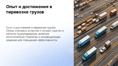 Опыт работ по перевозке