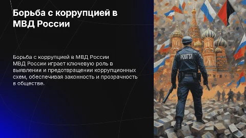 Роль МВД России в борьбе с коррупцией