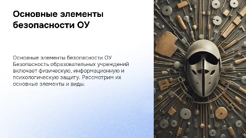 основные элементы и виды безопасности ОУ
