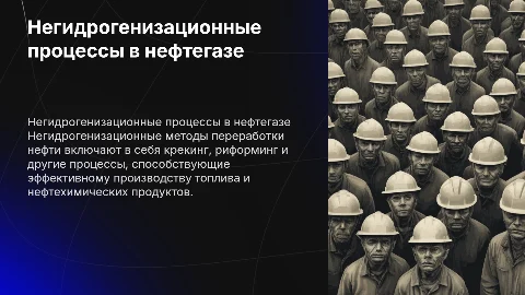 негидрогенизационные процессы нефтегазопереработки