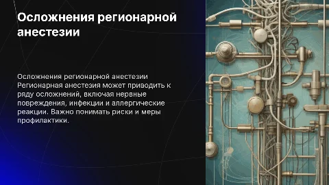 осложнения регионарной анестезии