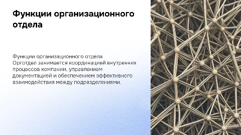 Функции орготдела