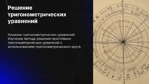 Решение тригонометрических уравнений через круг