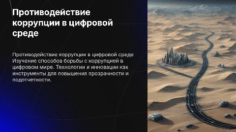 Противодействие коррупции в цифровой среде
