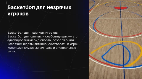 баскетбол для слепых и слабовидящих