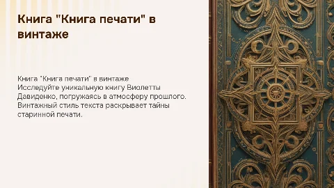 Книга "Книга печати" в винтажном стиле. Автор: Виолетта Давиденко