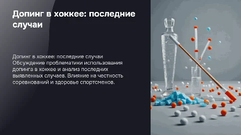 Допинг в хоккее: последние случаи и их влияние