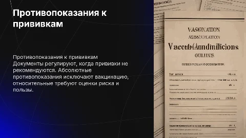 Противопоказания к проведению прививок: документы и примеры