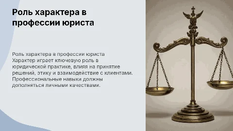 Характер и его роль в профессиональной деятельности юриста
