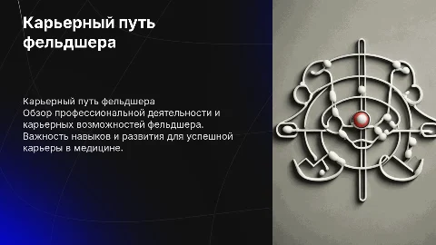Профессиональная действительность и карьера фельдшера