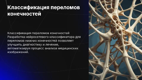 Разработка нейросетевого классификатора переломов