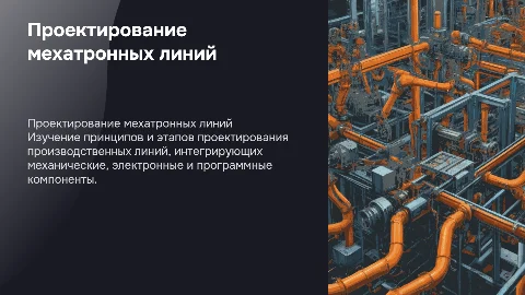 Проектирование мехатронных производственных линий: этапы и принципы
