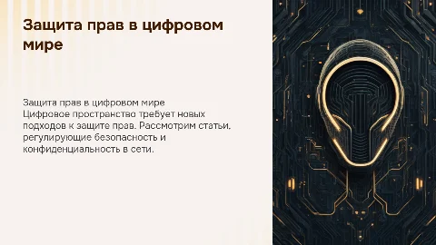 Защита прав в цифровом пространстве. Развернуто со статьями