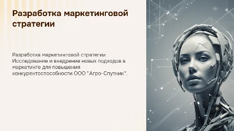 разработка маркетинговой стратегии в ООО "Агро-Спутник"