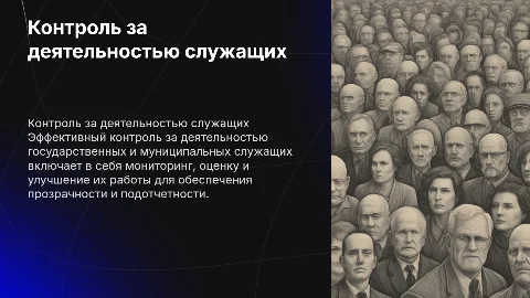 контроль за деятельностью государственных и муниципальных служащих