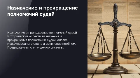 Порядок назначения и прекращения полномочий судей: анализ и проблемы