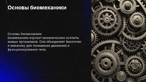 основа биомеханики