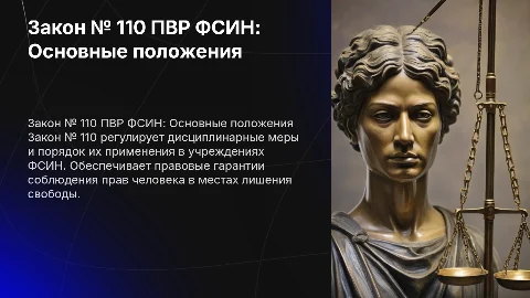 Закон № 110 ПВР ФСИН