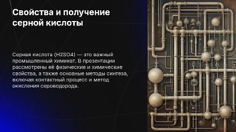 Свойства и способы получения H2SO4
