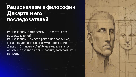 Рационализм Р. Декарта, Б. Спиноза, Г.В. Лейбница: Презентация