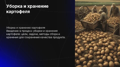 Уборка картофеля: цели, задачи и способы хранения