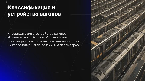 Устройство и оборудование пассажирских вагонов: классификация