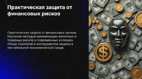 Способы защиты от валютных и товарных рисков в современных условиях
