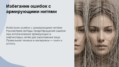 Как избежать ошибок с армирующими и лифтинговыми нитями