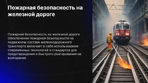 Пожарная безопасность на подвижном составе железнодорожного транспорта
