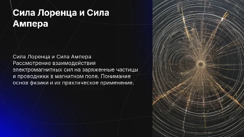 Сила Лоренца Сила Ампера