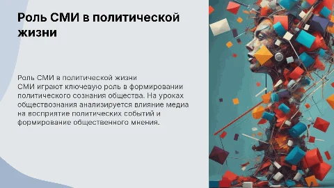 Роль СМИ в политической жизни на уроках обществознания