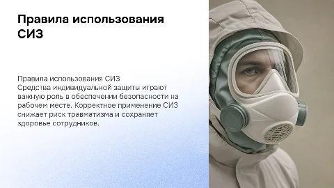 Правильное Применение (использование) средств индивидуальной защиты