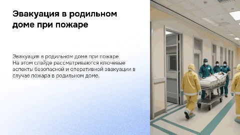 Эвакуация при пожаре в родильном доме