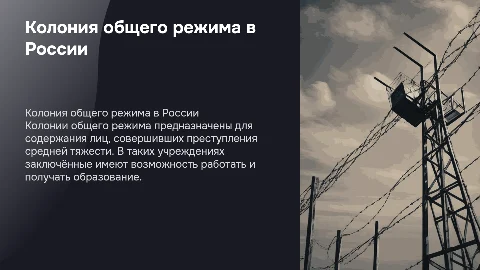 Колония общего режима в России