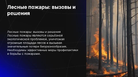 лесные пожары
