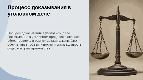 Процесс доказывания. Доказательства в уголовном процессе