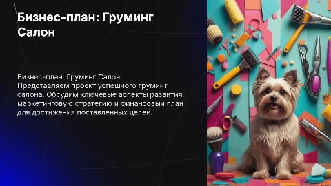бизнес план на тему груминг салон