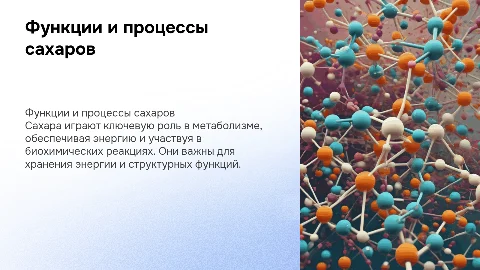 Функции сахаров и химические процессы в организме